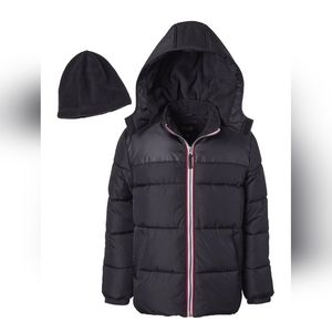 Ixtreme BLACK Big Boy's Canvas Yoke Puffer Jacket